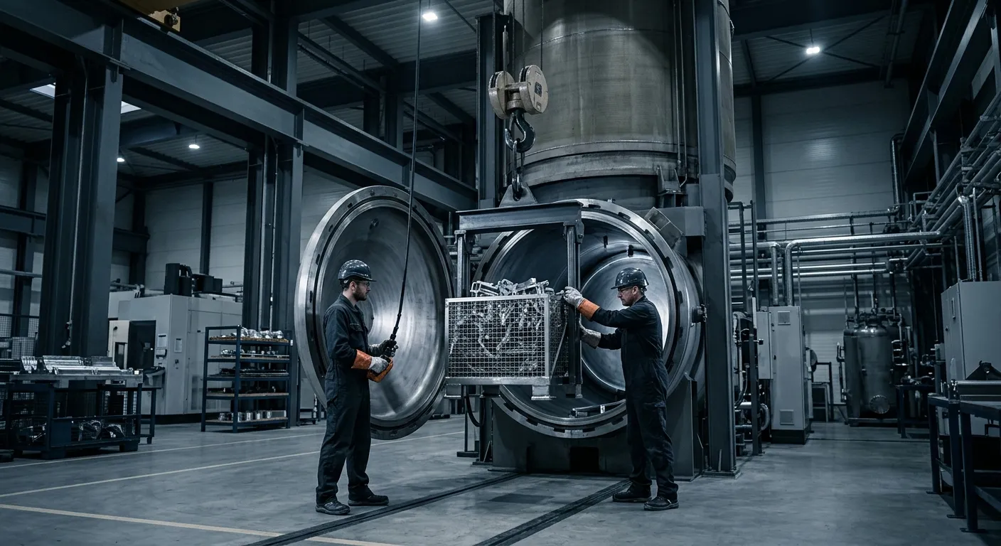 HIP furnace loading and unloading scene