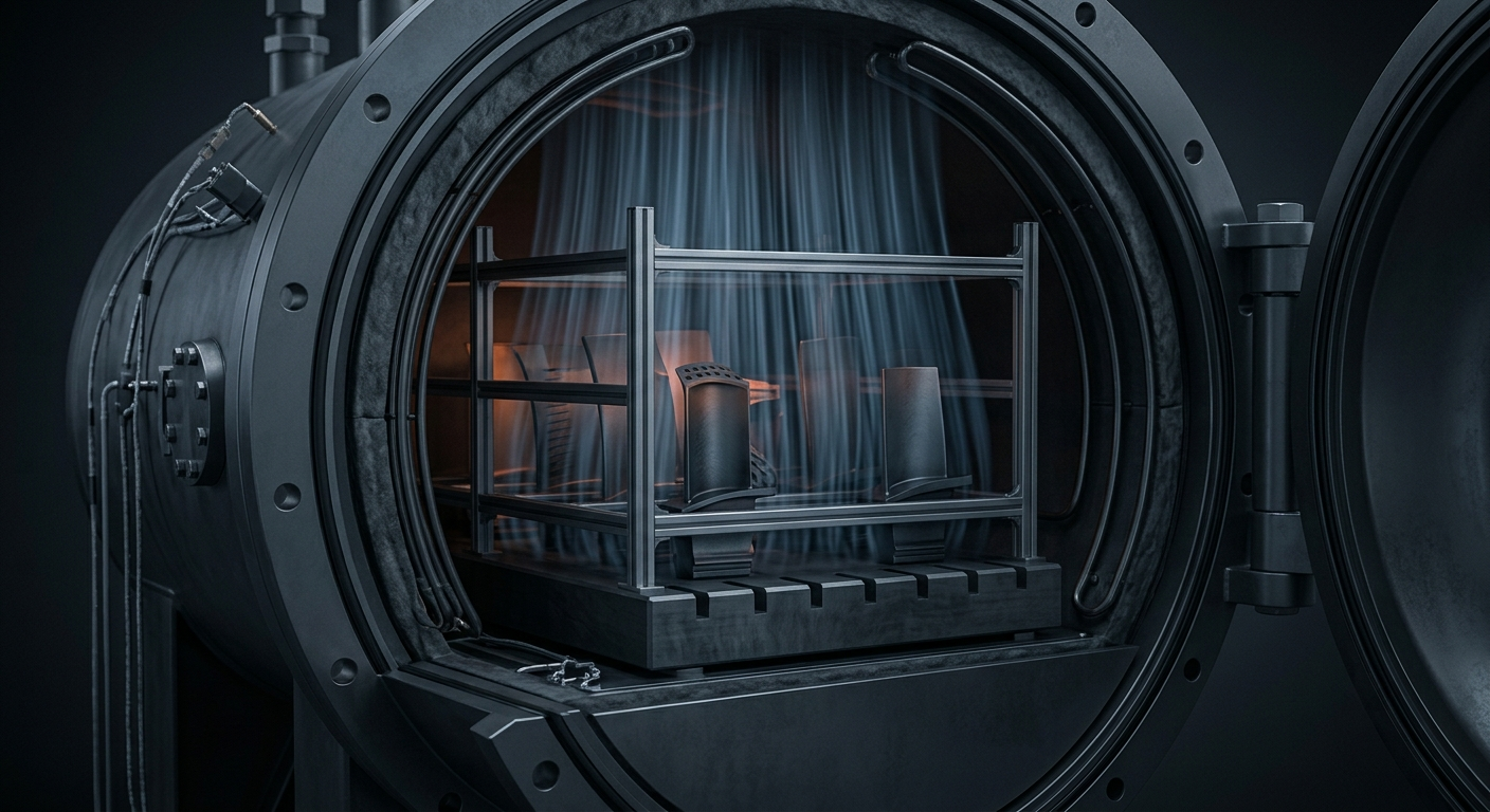 Engineering concept visual for uniform rapid cooling inside a HIP furnace